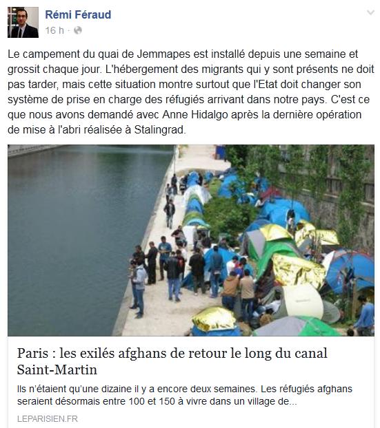 Rémi Féraud-Migrants-17 mai 2016